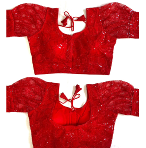 Latest Heavy Net Blouse With Cipli Work