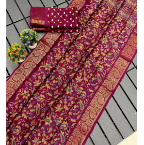 Soft Original Tusshar Silk Slub Saree