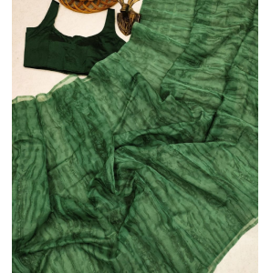 Soft Organza Silk Saree With Blouse Soft Organza Silk Saree With Blouse