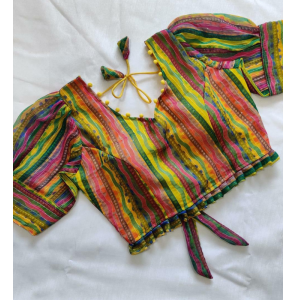 Beautiful Georgette Crochet Blouse With Sequence