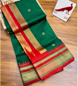Semi Irkal Paithani Tana Silk Saree