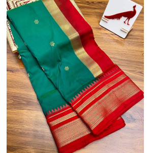 Semi Irkal Paithani Tana Silk Saree