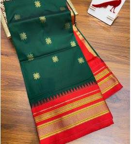 Semi Irkal Paithani Tana Silk Saree