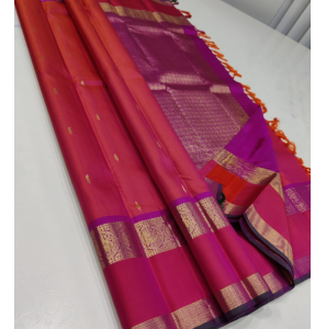Pure Kanchipuram Handwoven Silk Saree In Pink