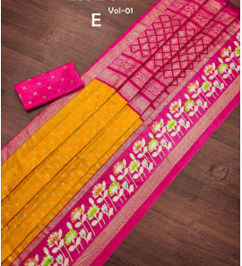 Stunning Dola Silk Saree With Unstitched Blouse 