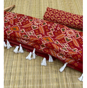 Soft Printed Linen Saree 