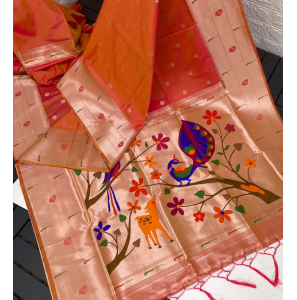 Pure Soft Kanchivram Paithani Silk Saree