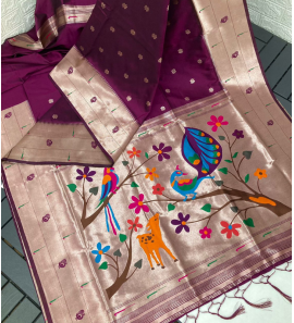Pure Soft Kanchivram Paithani Silk Saree