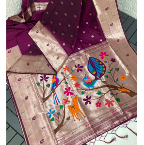 Pure Soft Kanchivram Paithani Silk Saree