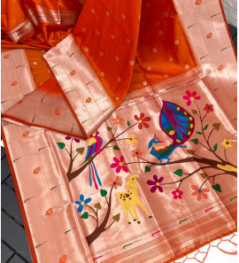 Pure Soft Kanchivram Paithani Silk Saree