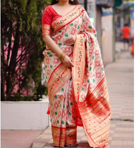 Soft Silk Saree With Zari Woven Design