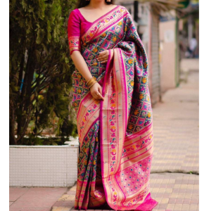 Soft Silk Saree With Zari Woven Design