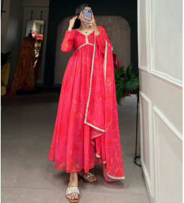 Fancy Georgette Alia Style Gown