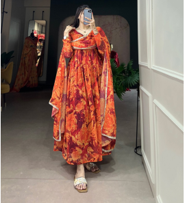 Latest Georgette Alia Style Gown