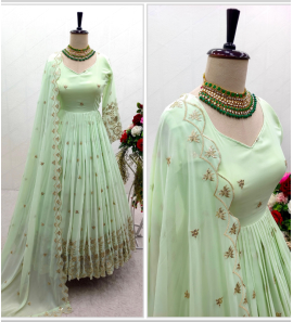 New Designer Gown With Dupatta Set