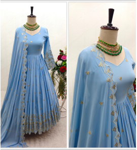 New Designer Gown With Dupatta Set