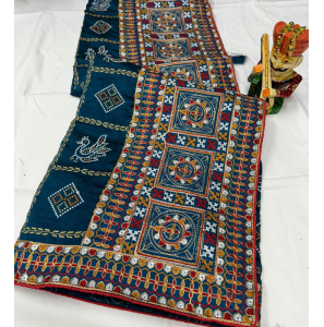 Pure Vichitra Silk Saree With Running Blouse