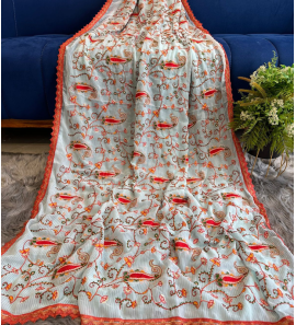 Soft Georgette Saree With Viscose Thread Work