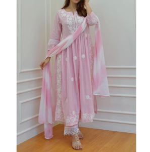 Elegant Chikankari Nyra Cut Suit Set
