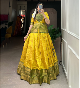 Kanjivaram Stitched Lehenga With Dupatta