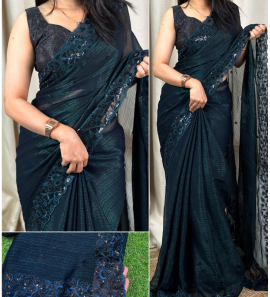 Fancy Chiffon Saree Party Wear With Blouse