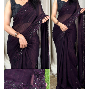 Latest Chiffon Saree Party Wear With Blouse Latest Chiffon Saree Party Wear With Blouse