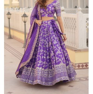 Pure Viscos Lehenga Choli With Dupatta Set 