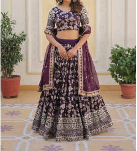 Pure Viscos Lehenga Choli With Dupatta Set With Dupatta