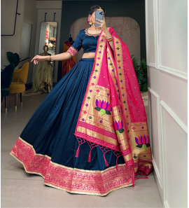Beautiful Vichitra Silk Lehenga Choli