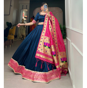Beautiful Vichitra Silk Lehenga Choli