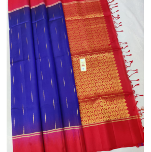 Pure Handloom Soft Silk Sarees With Contrast Blouse