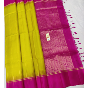 Pure Handloom Soft Silk Sarees With Contrast Blouse