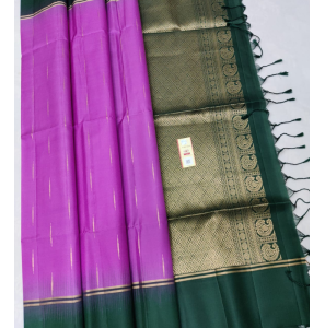 Pure Handloom Soft Silk Sarees With Contrast Blouse