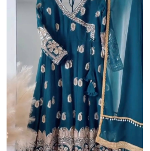 New Designer Party Wear Look Gown With Dupatta New Designer Party Wear Look Gown With Dupatta