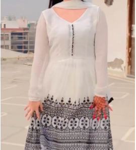 New Fancy Embroidery Gown Dhoti With Dupatta