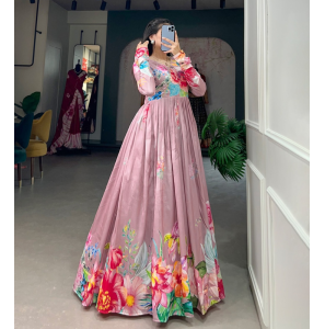  Beautiful Tussar Silk Gown