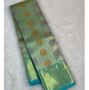 Pure Kanchipuram Handloom Bridal Silk Saree With Running Blouse