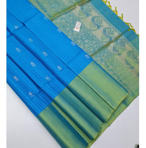Pure Handloom Soft Silk Sarees With Contrast Blouse
