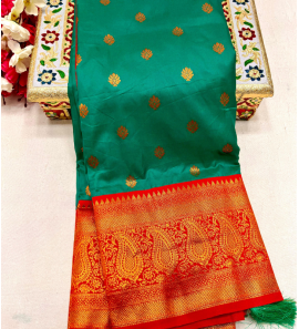 Kuhiri Border Kanjivaram Soft Silk Paithani Sarees