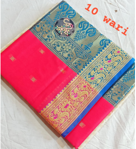 Soft Shine Cotton Chamak Silk Sarees