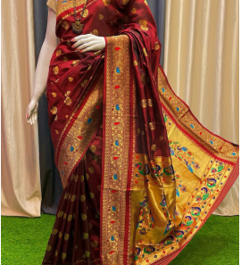 Morni Kanjivaram Paithani Soft Silk Sarees