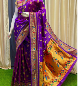 Morni Kanjivaram Paithani Soft Silk Sarees