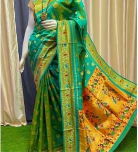 Morni Kanjivaram Paithani Soft Silk Sarees