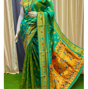 Morni Kanjivaram Paithani Soft Silk Sarees