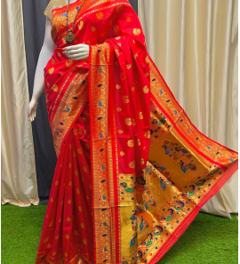 Morni Kanjivaram Paithani Soft Silk Sarees