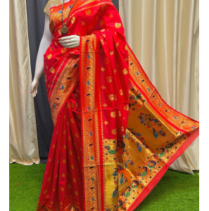 Morni Kanjivaram Paithani Soft Silk Sarees