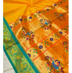 Peacock Gadwal Brocade Soft Silk Sarees