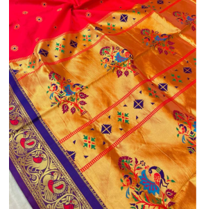 Peacock Gadwal Brocade Soft Silk Sarees
