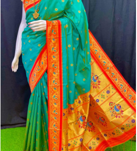 Peacock Gadwal Brocade Soft Silk Sarees
