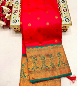 Kuhiri Border Kanjivaram Soft Silk Paithani Sarees